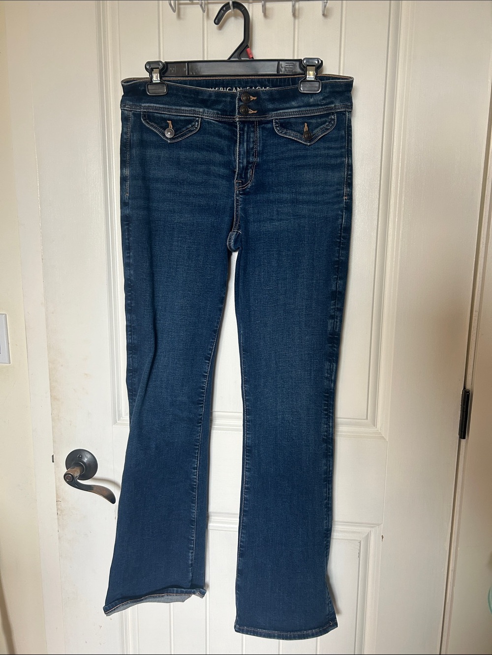 American Eagle Outfitters Dark Blue low rise Flare Jeans